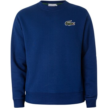 Kleidung Herren Sweatshirts Lacoste Locker geschnittenes Krokodil-Sweatshirt Blau