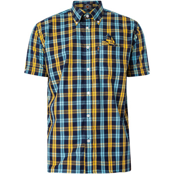 Kleidung Herren Kurzärmelige Hemden Trojan Kurzärmliges Hemd mit Fensterscheiben-Karomuster Multicolor