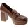 Schuhe Damen Slipper Francescomilano 141901 Braun