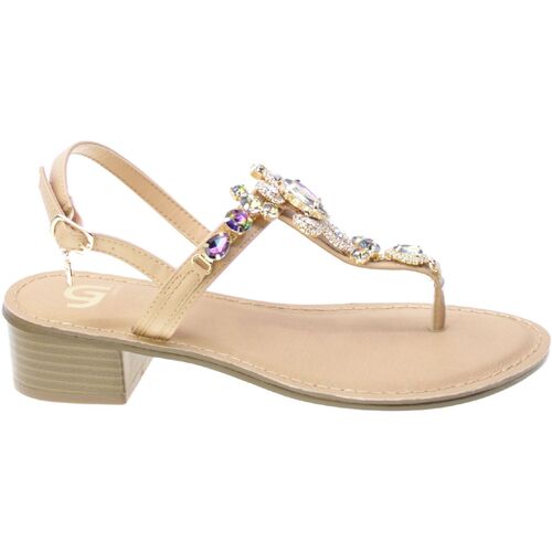 Schuhe Damen Sandalen / Sandaletten Gold&gold 142360 Beige