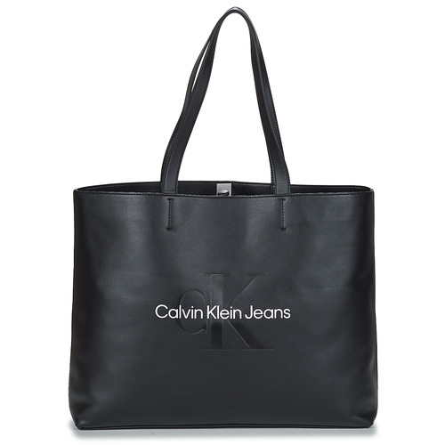 Taschen Damen Shopper / Einkaufstasche Calvin Klein Jeans SCULPTED SLIM TOTE34 MONO Schwarz