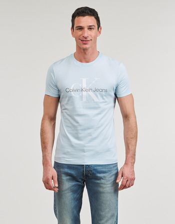 Kleidung Herren T-Shirts Calvin Klein Jeans SEASONAL MONOLOGO TEE Blau
