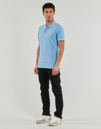 Calvin Klein Jeans TIPPING SLIM POLO Blau / Himmelsfarbe