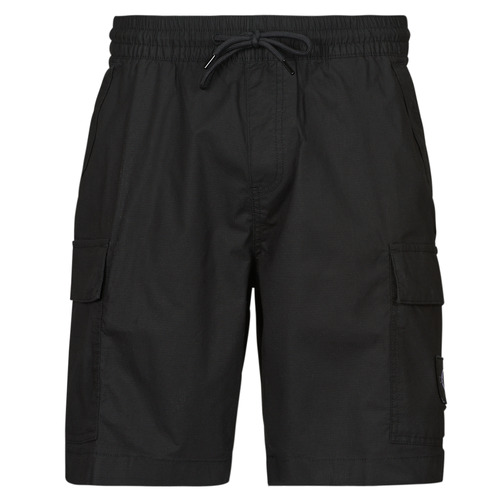 Kleidung Herren Shorts / Bermudas Calvin Klein Jeans WASHED CARGO SHORT Schwarz