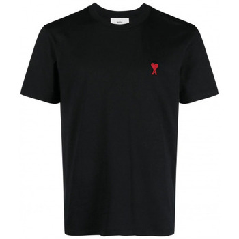 Kleidung Herren T-Shirts & Poloshirts Ami Paris T SHIRT  DE COEUR  BFUTS001.724 BLACK Schwarz