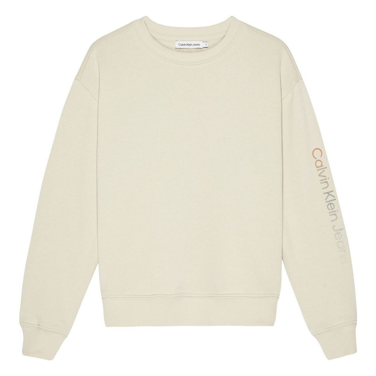 Kleidung Kinder Sweatshirts Calvin Klein Jeans IU0IU00434 INSTITUTIONAL-ACI CLASSIC BEIGE Beige
