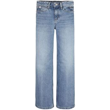 Kleidung Mädchen Jeans Calvin Klein Jeans IG0IG02065 WIDE-1AA AUTHENTIC LIGHT BLUE Blau