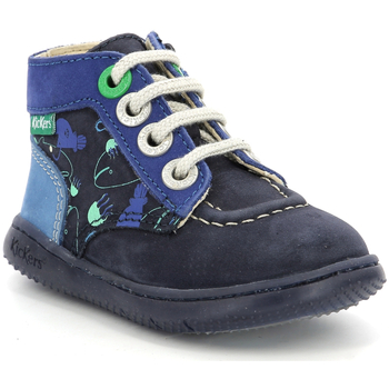 Schuhe Jungen Boots Kickers Kickbonzip Blau
