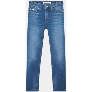 Kleidung Jungen Jeans Calvin Klein Jeans IB0IB01716 SLIM-1A4 MID BLUE Blau