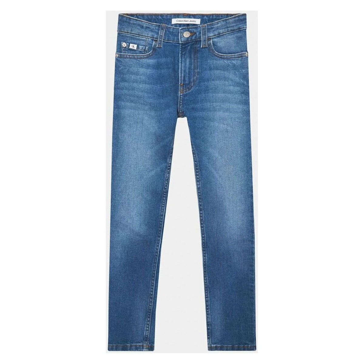 Kleidung Jungen Jeans Calvin Klein Jeans IB0IB01716 SLIM-1A4 MID BLUE Blau