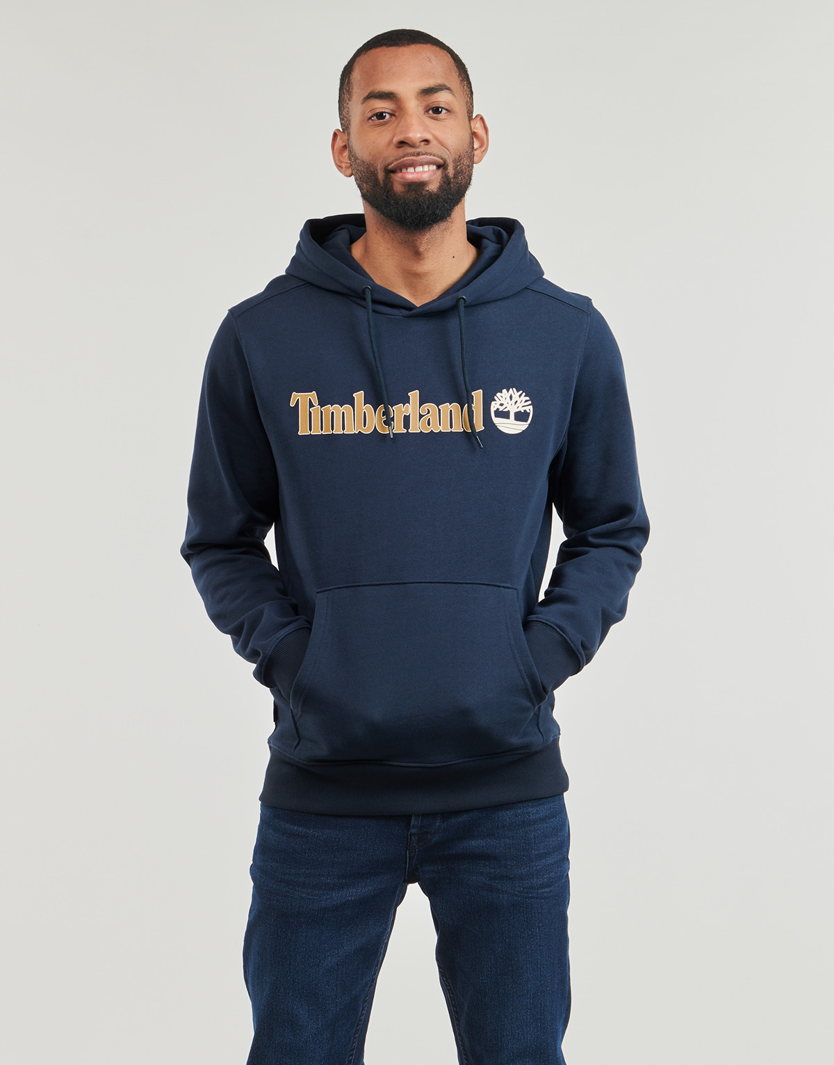 Kleidung Herren Sweatshirts Timberland Linear Logo Hoodie Marine