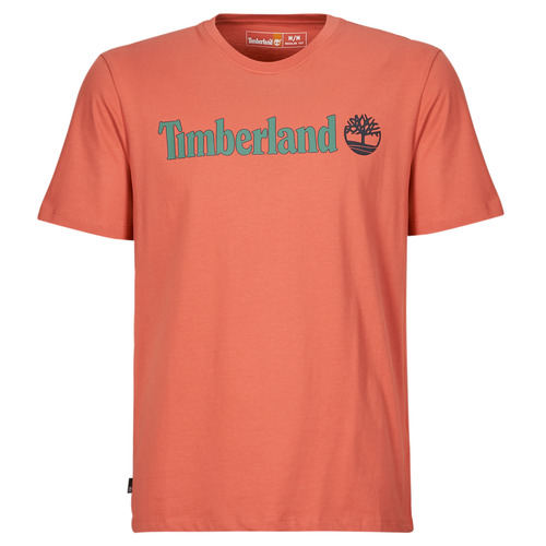 Kleidung Herren T-Shirts Timberland Linear Logo Short Sleeve Tee Braun