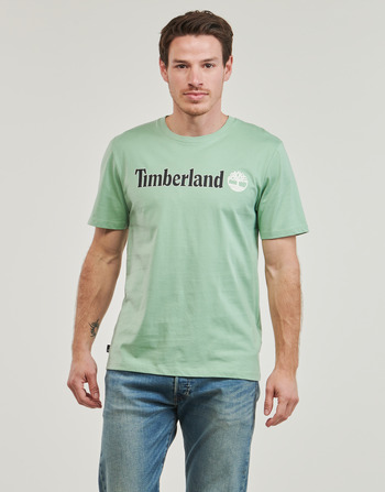Timberland Linear Logo Short Sleeve Tee Grau / Grün