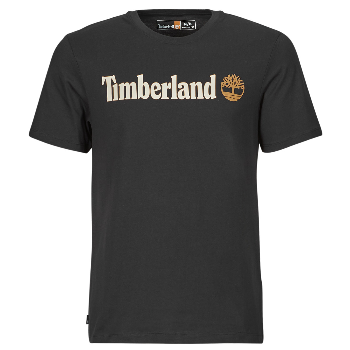 Kleidung Herren T-Shirts Timberland Linear Logo Short Sleeve Tee Schwarz
