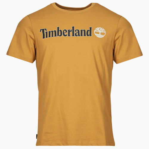 Kleidung Herren T-Shirts Timberland Linear Logo Short Sleeve Tee Camel