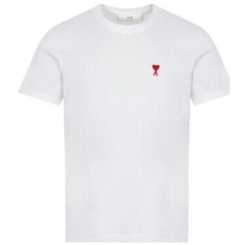 Kleidung Herren T-Shirts & Poloshirts Ami Paris T SHIRT  DE COEUR UNISEXE BLANC UTS001.724 Weiss