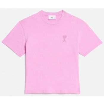 Kleidung Herren T-Shirts & Poloshirts Ami Paris     T SHIRT  DE COEUR UNISEXE LOOSE UTS004.726 PINK Rosa