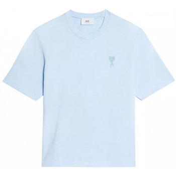 Kleidung Herren T-Shirts & Poloshirts Ami Paris T SHIRT  DE COEUR UNISEXE LOOSE UTS004.726 SKY BLUE Blau