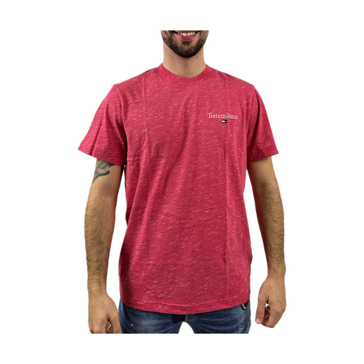 Kleidung Herren T-Shirts & Poloshirts Tommy Hilfiger DM0DM16322 Rot
