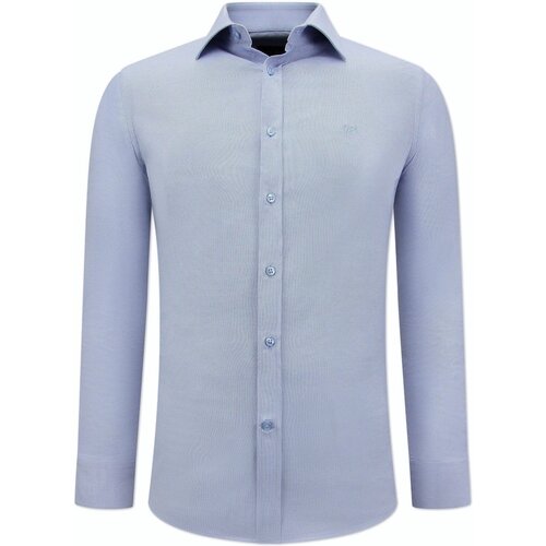 Kleidung Herren Langärmelige Hemden Gentile Bellini Business Blank Oxford Hemd Blau