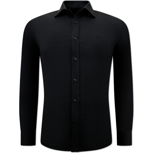 Kleidung Herren Langärmelige Hemden Gentile Bellini Blank Oxford Businesshemd Schwarz