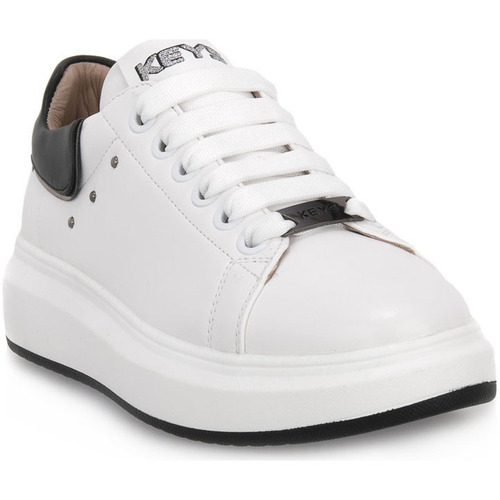 Schuhe Damen Sneaker Keys WHITE BLACK Weiss