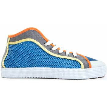 Schuhe Herren Sneaker Low Leindia 80143 Blau