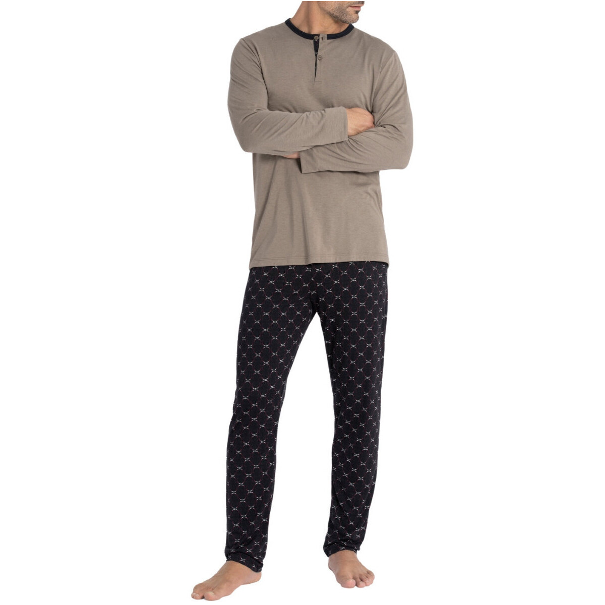 Kleidung Herren Pyjamas/ Nachthemden Impetus 1553L9200 NB39 Braun