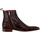 Schuhe Herren Klassische Stiefel Jeffery-West Chelsea-Stiefel aus Leder mit Reißverschluss Braun