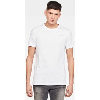 G-Star Raw  T-Shirts & Poloshirts D16425 336 BLOCK ORIGINALS TEE-110 WHITE