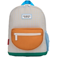 Taschen Kinder Rucksäcke Hello Hossy Vichy Kid Backpack - Blanc/Camel Multicolor