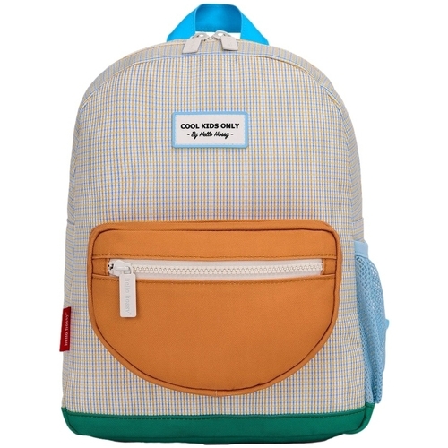 Taschen Kinder Rucksäcke Hello Hossy Vichy Kid Backpack - Blanc/Camel Multicolor