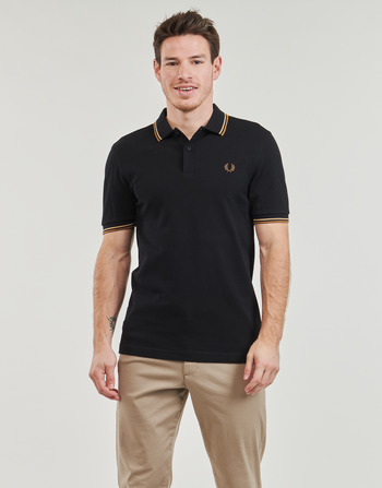 Fred Perry TWIN TIPPED FRED PERRY SHIRT Schwarz / Braun