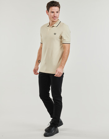Fred Perry TWIN TIPPED FRED PERRY SHIRT Naturfarben / Schwarz