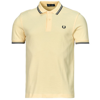Kleidung Herren Polohemden Fred Perry TWIN TIPPED FRED PERRY SHIRT Gelb / Marine