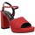 Schuhe Damen Sandalen / Sandaletten Carel Plisse Cuir Femme Rouge Rot