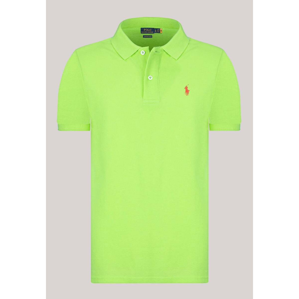Kleidung Herren T-Shirts & Poloshirts Ralph Lauren - Polo Homme Slim Fit LIME Vert Grün