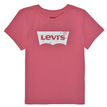 Kleidung Mädchen T-Shirts Levi's MULTI DAISY BATWING TEE Rosa / Weiss