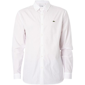 Kleidung Herren Langärmelige Hemden Lacoste Slim Fit Hemd Weiss