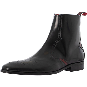 Schuhe Herren Klassische Stiefel Jeffery-West Chelsea-Stiefel aus Leder mit Reißverschluss von Scarface Schwarz