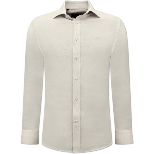 Kleidung Herren Langärmelige Hemden Gentile Bellini Oxford Plain Bluse – – Beige