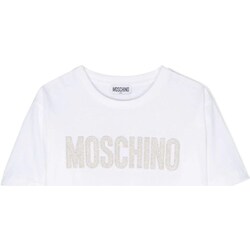 Kleidung Mädchen T-Shirts Moschino HDM060LAA10 Weiss