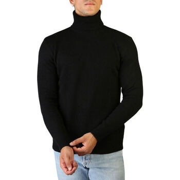 Kleidung Herren Pullover 100% Cashmere Jersey roll neck Schwarz