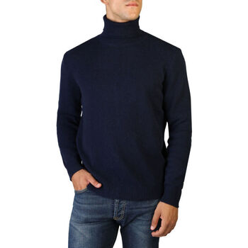 Kleidung Herren Pullover 100% Cashmere Jersey roll neck Blau
