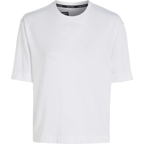 Kleidung Damen T-Shirts & Poloshirts Calvin Klein Jeans Pw - Ss T-Shirt (Rel Weiss