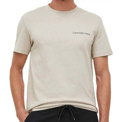 Kleidung Herren T-Shirts Calvin Klein Jeans logo tape Beige