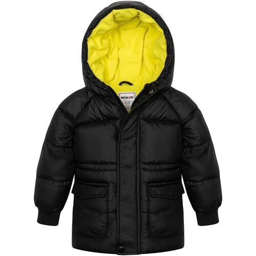Kleidung Jungen Jacken Minoti Pufferjacke mit Kapuze für Jungen ( 3m-3y ) Schwarz