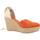 Schuhe Damen Leinen-Pantoletten mit gefloch Clara Duran PLATROMA Orange