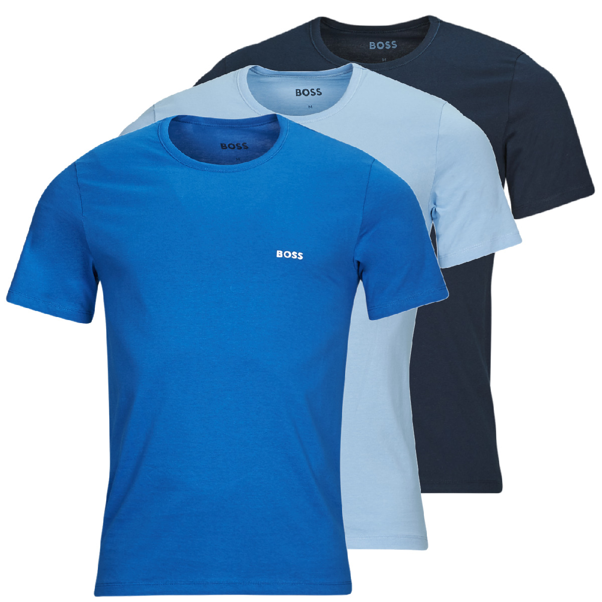Kleidung Herren T-Shirts BOSS TShirtRN 3P Classic Blau / Blau / Himmelsfarbe / Marine