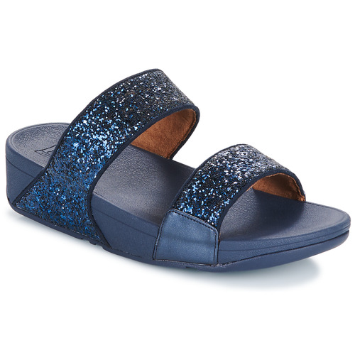 Schuhe Damen Sandalen / Sandaletten FitFlop Lulu Glitter Slides Blau